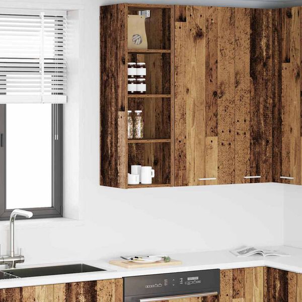 vidaXL Arm&aacute;rio suspenso Madeira antiga 30 x 29,5 x 100 cm