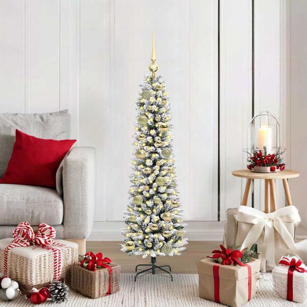 vidaXL &Aacute;rvore de Natal Artificial Branco 120 cm PVC, Metal e Pl&aacute;stico