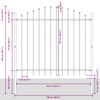 vidaXL Cerca para Jardim Cinzeto 340 x 125 cm Aço revestido a pó