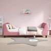 vidaXL Estrutura de Cama Infantil com Cabeceira Rosa 90 x 190 cm