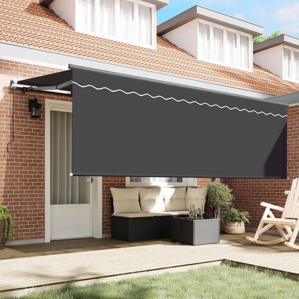 vidaXL Toldo Retr&aacute;til Antracite 350 x 200 cm Poli&eacute;ster e Alum&iacute;nio