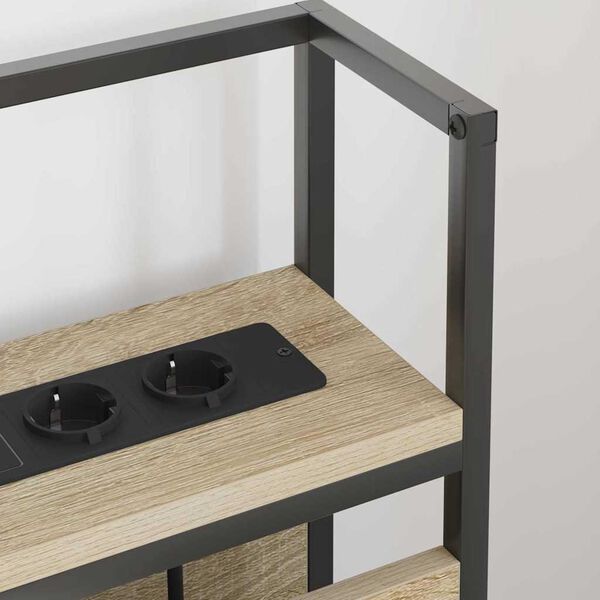 vidaXL Cabeceira de armazenamento com cabeceira Carvalho sonoma 180 cm