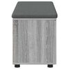 vidaXL Banco de Hall com almofada Cinza Sonoma 100 x 38 x 46 cm
