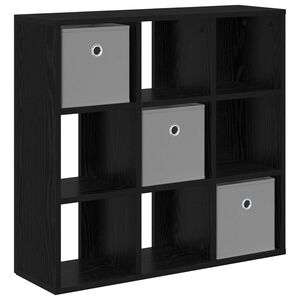 vidaXL Buffet com gaveta Carvalho Preto 73,5 x 24 x 69,5 cm