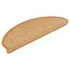 vidaXL Tapetes escada adesivos aspeto sisal 30pcs 65x21x4 cm sisal
