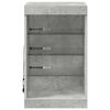 vidaXL Aparador com luzes LED 41x37x67 cm cinzento cimento