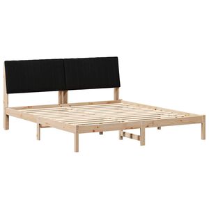 vidaXL Estrutura da Cama com cabeceira Castanho 180 x 200 cm