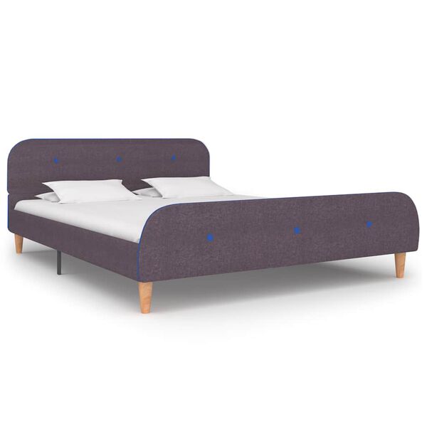 vidaXL Estrutura para cama sem colchão Taupe Tecido 135x190 cm