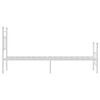 vidaXL Estrutura de cama com cabeceira e p&eacute;s 80x200 cm metal branco
