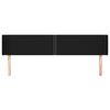 vidaXL Cabeceira de cama c/ abas tecido 203x16x78/88 cm preto