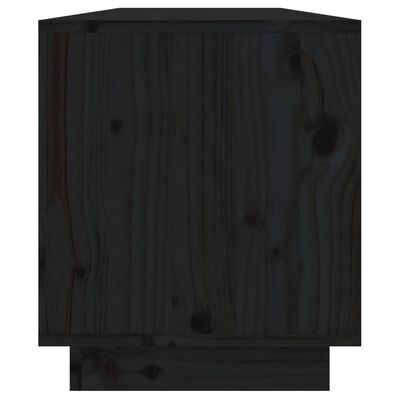 vidaXL Móvel de TV 110,5x34x40 cm madeira de pinho maciça preto