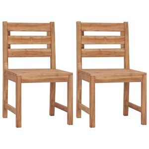 vidaXL Cadeiras de jardim 2 pcs madeira de teca maci&ccedil;a