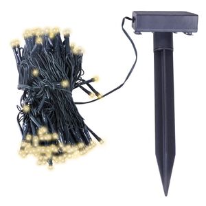 40698 Cord&atilde;o de luzes LED solar decora&ccedil;&atilde;o de natal branco quente