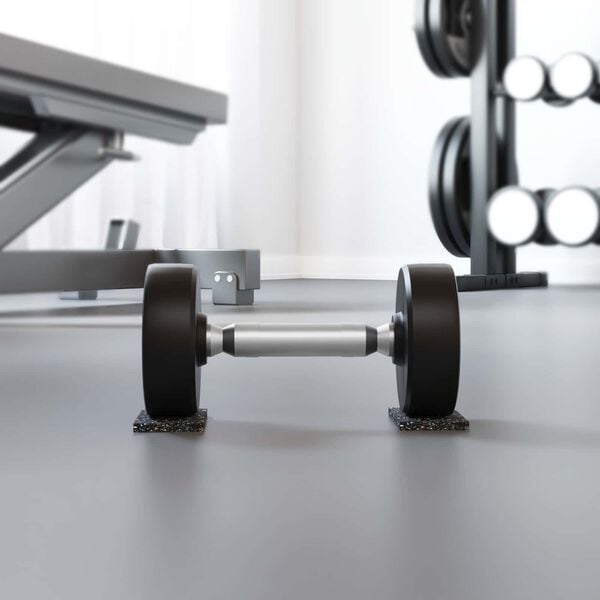 vidaXL Rolo de Borracha Preto Borracha