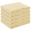 vidaXL Toalha de Mesa 5 unid. Redondo Branco Creme &Oslash; 180 cm Poli&eacute;ster