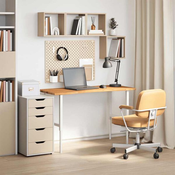 vidaXL Tampo de mesa retangular 120x60x2,5 cm carvalho castanho-claro