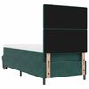 vidaXL Cama Box com colch&atilde;o Verde Escuro 90 x 190 cm Veludo