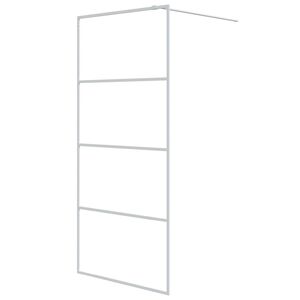vidaXL Divis&oacute;ria de chuveiro branco 90x195 cm vidro ESG transparente