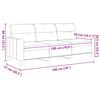 vidaXL Sof&aacute; de 3 lugares 180 cm tecido cinza-escuro