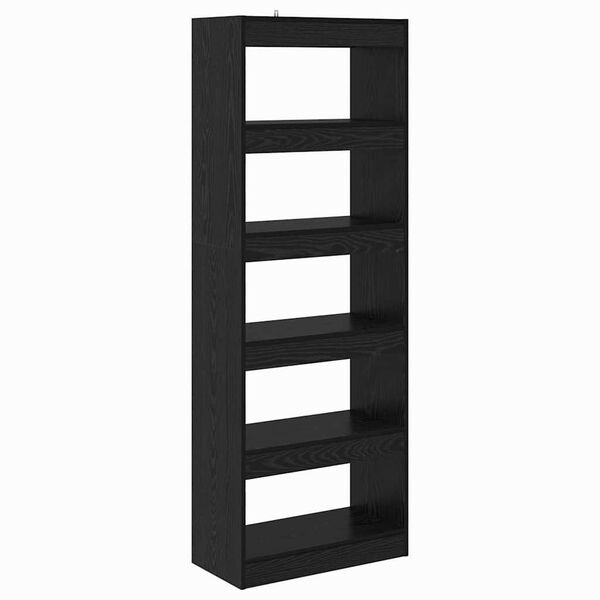 vidaXL Gabinete de Livros Carvalho preto 60 x 30 x 166 cm