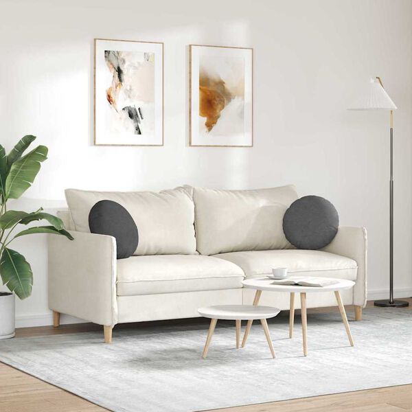 vidaXL Almofadas de Assento 2 pcs Cinza Escuro &Oslash; 40 cm