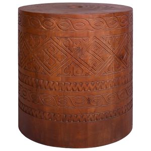 vidaXL Base para chap&eacute;u de sol 21 kg Castanho Madeira de mogno maci&ccedil;a