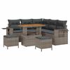 vidaXL Conjunto de Sof&aacute; de Jardim 8 pcs Cinzeto vime PE