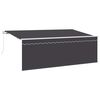 vidaXL Toldo retr&aacute;til Antracite 350 x 200 cm Poli&eacute;ster e Alum&iacute;nio
