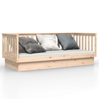 vidaXL Sofá-cama 100x200 cm madeira de pinho maciça