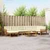 vidaXL Conjunto de Sof&aacute;s para Exterior 8 pcs Natural e Creme