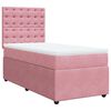 vidaXL Cama com molas/colch&atilde;o 90x200 cm veludo rosa
