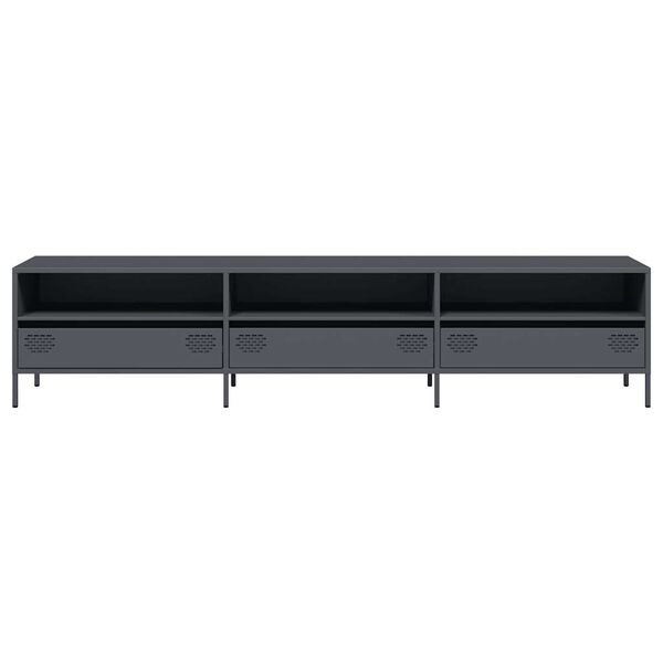 vidaXL Móvel de TV 202x39x43,5 cm aço laminado a frio antracite
