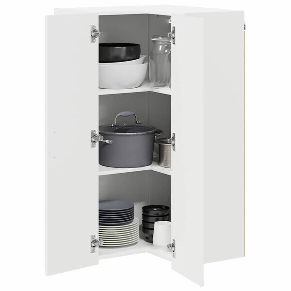 vidaXL Arm&aacute;rio de Cozinha com porta Branco Brilhante 57 x 57 x 100 cm