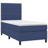 vidaXL Cama box spring c/ colch&atilde;o e LED 90x190 cm tecido azul