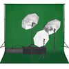 vidaXL Kit de est&uacute;dio fotogr&aacute;fico com conjunto de ilumina&ccedil;&atilde;o e fundo