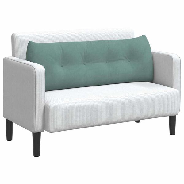 vidaXL Travesseiro para Costas Verde do Mar 140 x 24 x 50 cm Veludo