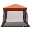 vidaXL Conjunto de Tenda de Camping com telhado 2 pcs Cinza e Laranja