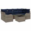 vidaXL Conjunto de Sof&aacute; de Jardim Cinzeto 55 x 55 x 37 cm vime PE