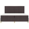 vidaXL Cama Box com colch&atilde;o Marrom Escuro 200 x 200 cm tecido