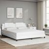 vidaXL Estrutura de cama sem colch&atilde;o Zadar 180x200 cm couro artificial branco