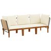 vidaXL 3 pcs Madeira maci&ccedil;a de ac&aacute;cia e corda Natural