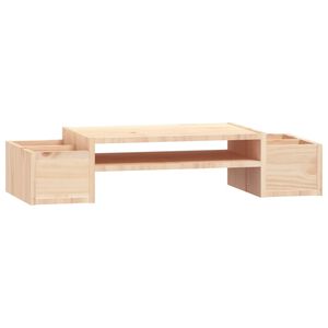 vidaXL Suporte para monitor 70x27,5x15 cm madeira de pinho maci&ccedil;a