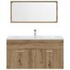 vidaXL 3 pcs m&oacute;veis de casa de banho deriv. madeira carvalho artisiano
