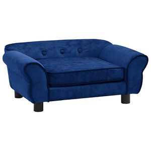 vidaXL Sof&aacute; para c&atilde;es 72x45x30 cm pel&uacute;cia azul