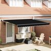 vidaXL Toldo Retr&aacute;til Manual Preto 400 &times; 300 cm Poli&eacute;ster e Alum&iacute;nio