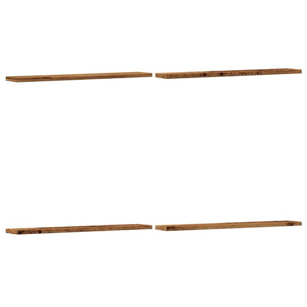 vidaXL Prateleiras p/ estante 4 pcs derivados de madeira madeira velha