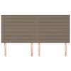 vidaXL Cabeceira Taupe 160x5x118/128 cm Tecido
