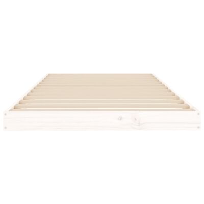 vidaXL Estrutura de cama 90x200 cm madeira de pinho maciça branco