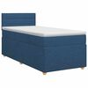 vidaXL Cama box spring com colch&atilde;o Azul 100 x 200 cm Tecido