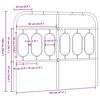 vidaXL Cabeceira de substitui&ccedil;&atilde;o 120 cm metal branco